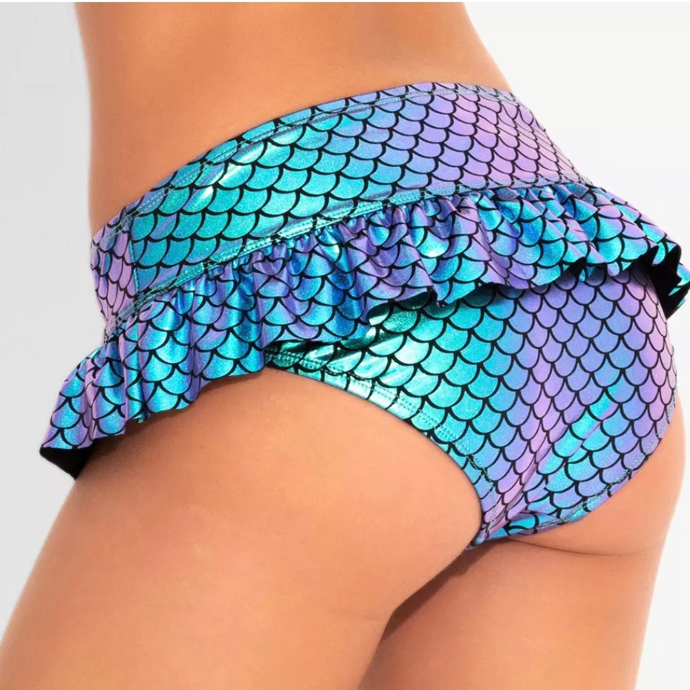 Ariel Pearls Swim Bikini Bottom Scales Skirted